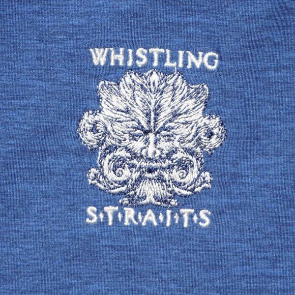 Straight Down Whistling Straits Blue Quarter Zip Technical Golf Top Size L - Picture 4 of 12